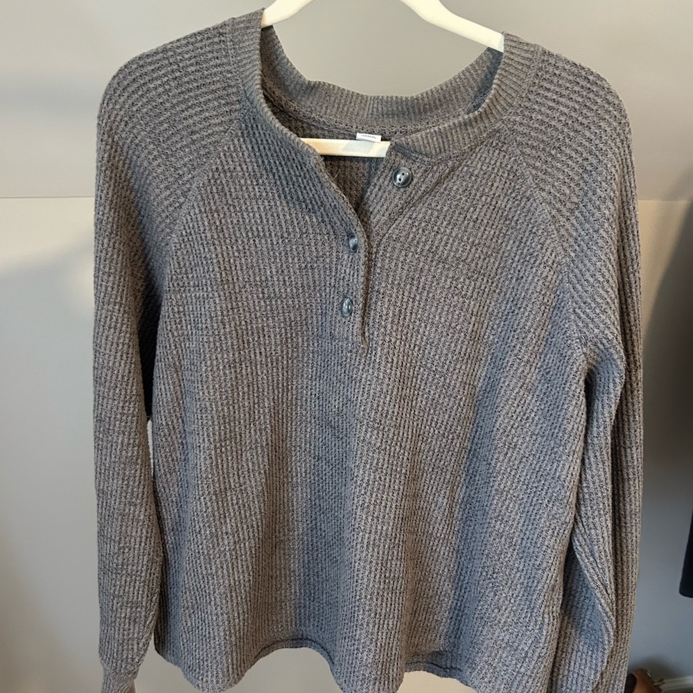 Old Navy Charcoal Knit Cardigan